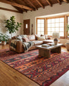 Geneva Terrace Collection Area Rug - Montreux Rectangle Rust Red  lifestyle 48