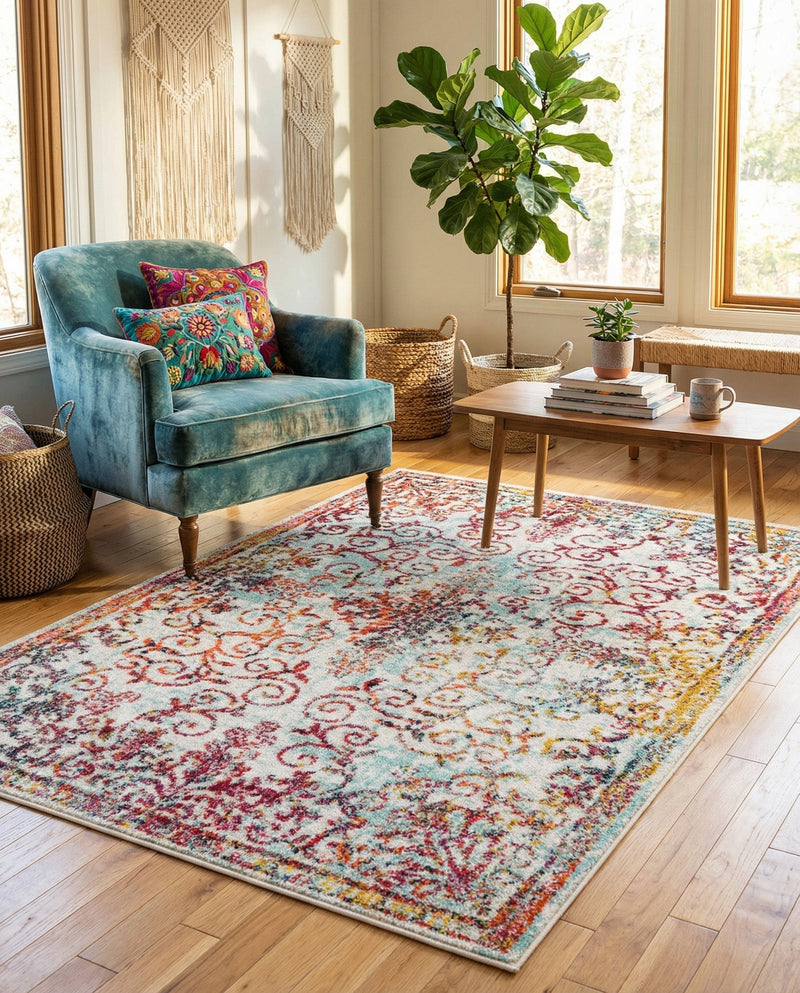Brighton Terrace Collection Area Rug -  Saltdean Rectangle Ivory  lifestyle 26