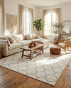 Trellis Mosaic Collection Area Rug -  Pergolatown (Ivory) Rectangle Ivory  lifestyle 13
