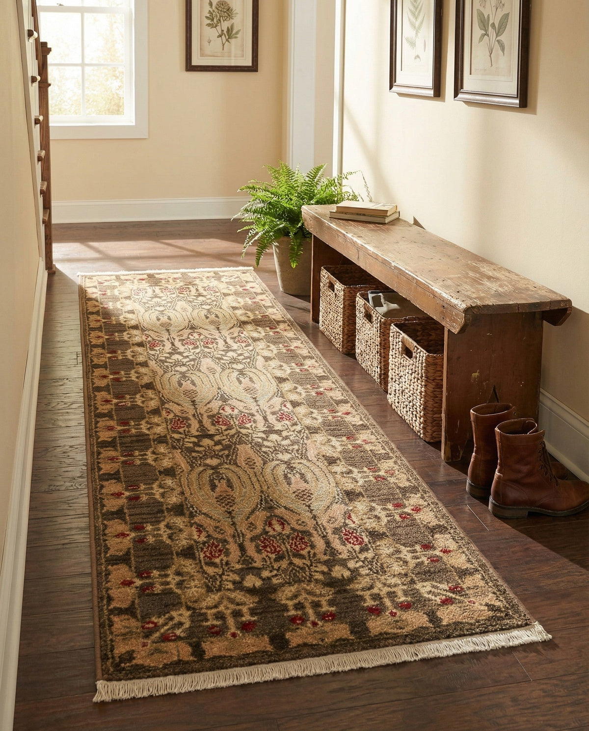 Chelsea Elegance Collection Area Rug -  Brompton (Brown) Runner Brown  lifestyle 94