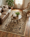 Tabriz Tapestry Collection Area Rug - Sahand (Ivory) Rectangle Ivory  lifestyle 21