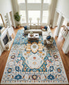 Parisian Elegance Collection Area Rug - Versailles (Teal) Rectangle Teal  lifestyle 24