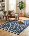 Copenhagen Edge Collection Area Rug -  Tivoli Rectangle Blue  lifestyle 34