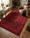 Samarkand Elegance Collection Area Rug -  Zarafshan Rectangle Red  lifestyle 22