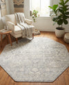 Seville Stripes Collection Area Rug -  Cordoba (Gray) Octagon Gray  lifestyle 58