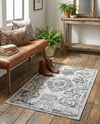 Bloomsbury Elegance Collection Area Rug - Mayfair Rectangle Gray  lifestyle 48