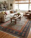 Zagros Oasis Collection Area Rug -  Dalahu Rectangle Light Blue  lifestyle 22
