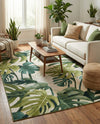 Seaside Blooms Collection Area Rug -  Ivy Rectangle Green  lifestyle 10