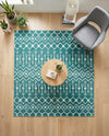 Marrakech Lattice Collection Area Rug - Medina (Turquoise) Square Turquoise  lifestyle 59