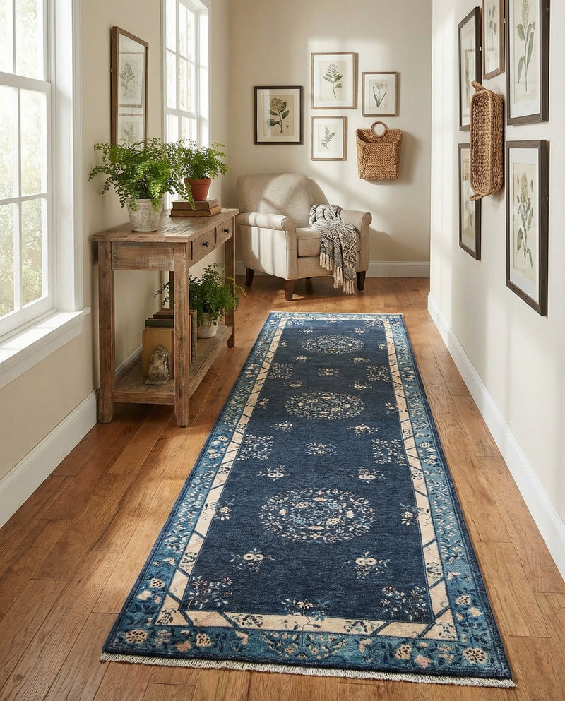 Bazaar Chic Collection Area Rug -  Ouarzazate Runner Navy Blue  lifestyle 42