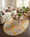 Arcadia Rugs Collection Area Rug -  Atlantis (Orange) Oval Orange  lifestyle 69