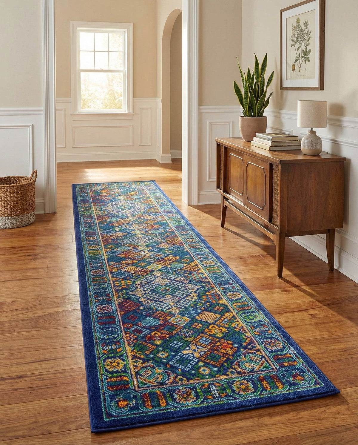 Caribbean Cove Collection Area Rug -  Mustique Runner Navy Blue  lifestyle 148