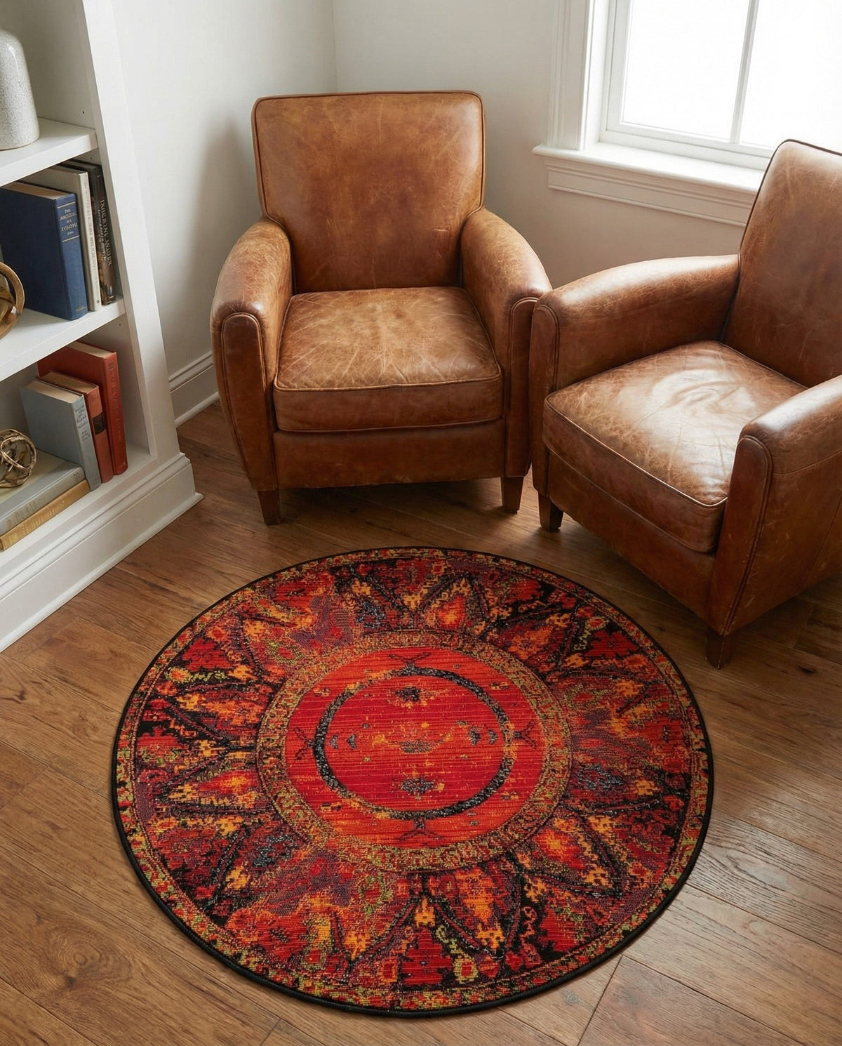 Safari Escape Rugs Collection Area Rug - Serengeti Round Multi  lifestyle 42