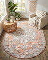 Mykonos Manor Collection Area Rug -  Tinos (Salmon Pink) Oval Salmon Pink  lifestyle 50