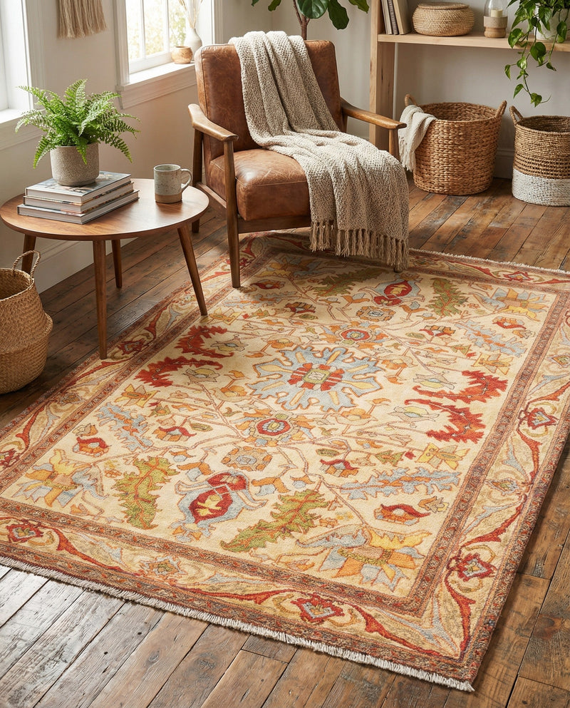 Bazaar Chic Collection Area Rug -  Tetouan Rectangle Beige  lifestyle 9