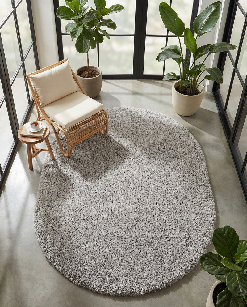 Majestic Manor Collection Area Rug - Versailles (Silver Screen) Oval Silver Screen  lifestyle 63