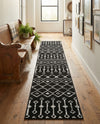 Marrakech Lattice Collection Area Rug - Medina (Black) Runner Black  lifestyle 20
