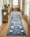Dover Terrace Collection Area Rug -  Lagoon (Ivory and Blue) Runner Ivory and Blue  lifestyle 47