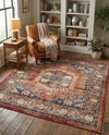 Eden Oasis Collection Area Rug -  Refuge (Terracotta) Square Terracotta  lifestyle 75