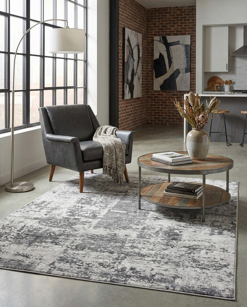 Bloomsbury Elegance Collection Area Rug -  Belgravia Rectangle Gray  lifestyle 50