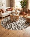 Savannah Escape Collection Area Rug -  Amazon (Light Gray) Round Light Gray  lifestyle 77