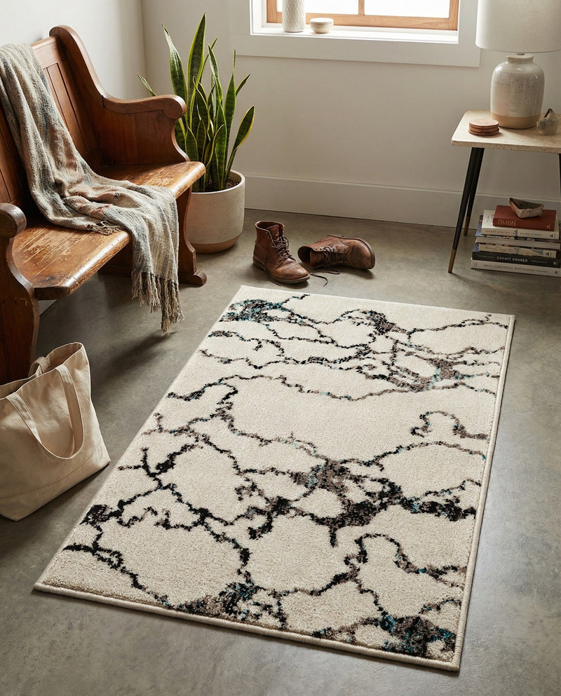 Brighton Terrace Collection Area Rug -  Aldrington Rectangle Ivory  lifestyle 46