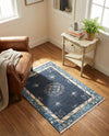 Bazaar Chic Collection Area Rug -  Ouarzazate Rectangle Navy Blue  lifestyle 6