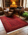Samarkand Elegance Collection Area Rug -  Ark Rectangle Red  lifestyle 21