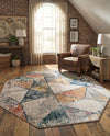 Jewel Oasis Collection Area Rug -  Topaz Octagon Multi  lifestyle 71