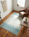 Mediterranean Lattice Collection Area Rug -  Casablanca (Ivory Blue) Rectangle Ivory Blue  lifestyle 4