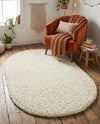 Plush Oasis Collection Area Rug - Serenity (Pure Ivory) Oval Pure Ivory  lifestyle 54