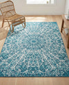Riviera Elegance Collection Area Rug -  Eze Rectangle Turquoise  lifestyle 30