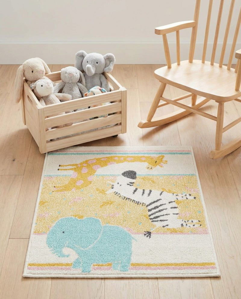Wonder Tykes Collection Area Rug -  Wonderland Rectangle Ivory  lifestyle 10