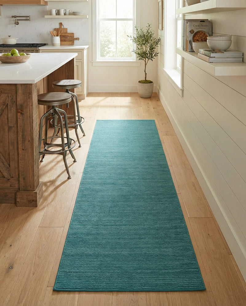 Soho Elegance Collection Area Rug - Chelsea (Turquoise) Runner Turquoise  lifestyle 57