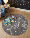 Wonder Tykes Collection Area Rug -  Jigsaw Round Gray  lifestyle 71