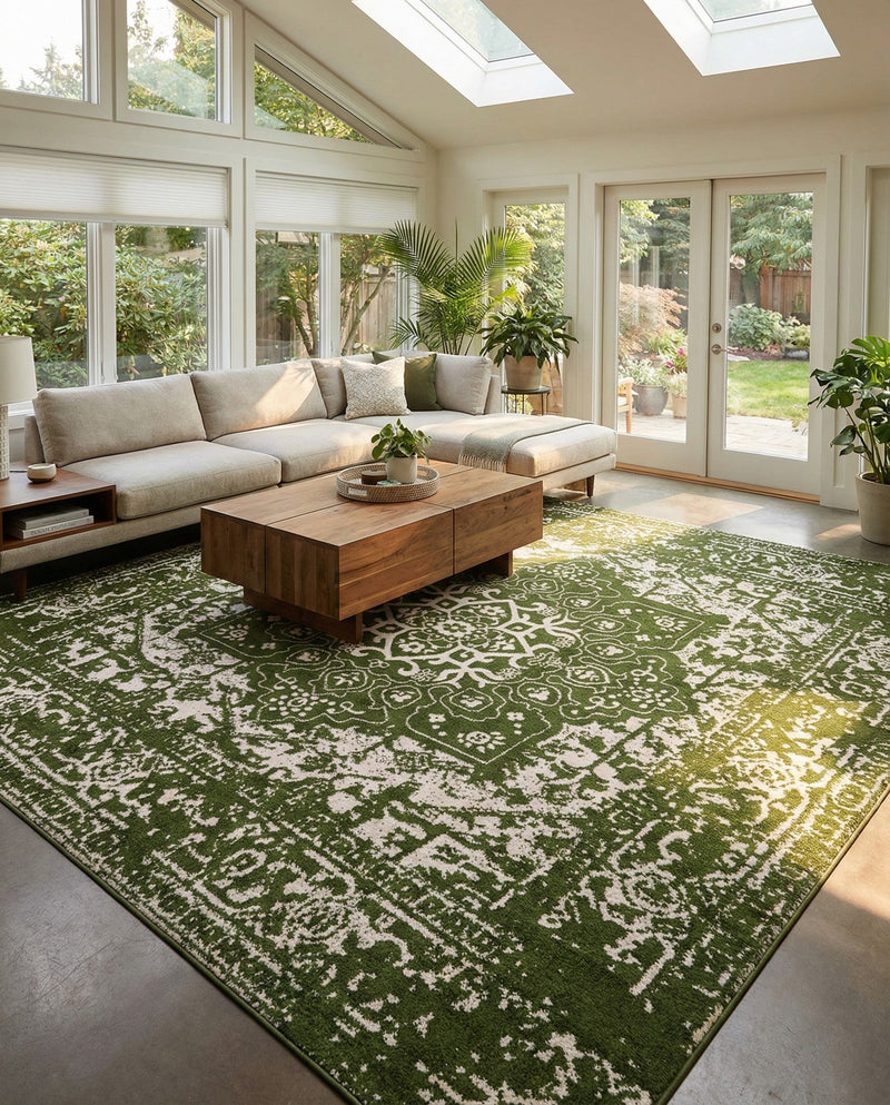 Georgetown Rugs Collection Area Rug - Dupont (Green) Square Green  lifestyle 43