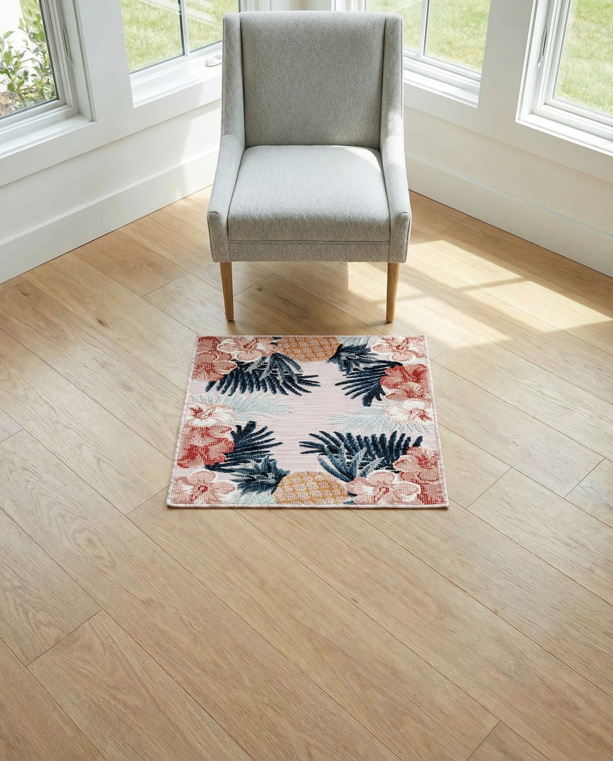 Seaside Blooms Collection Area Rug - Haven Rectangle Pink  lifestyle 35