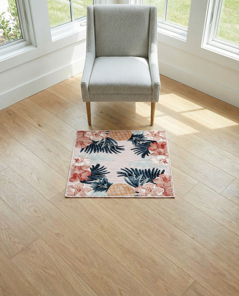 Seaside Blooms Collection Area Rug - Haven Rectangle Pink  lifestyle 35