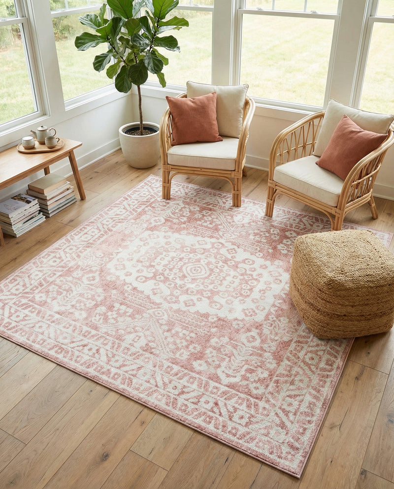 Cambridge Classics Collection Area Rug -  Pembroke (Pink) Square Pink  lifestyle 53