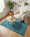 Cozy Comfort Shag Collection Area Rug - Haven (Turquoise) Rectangle Turquoise  lifestyle 30