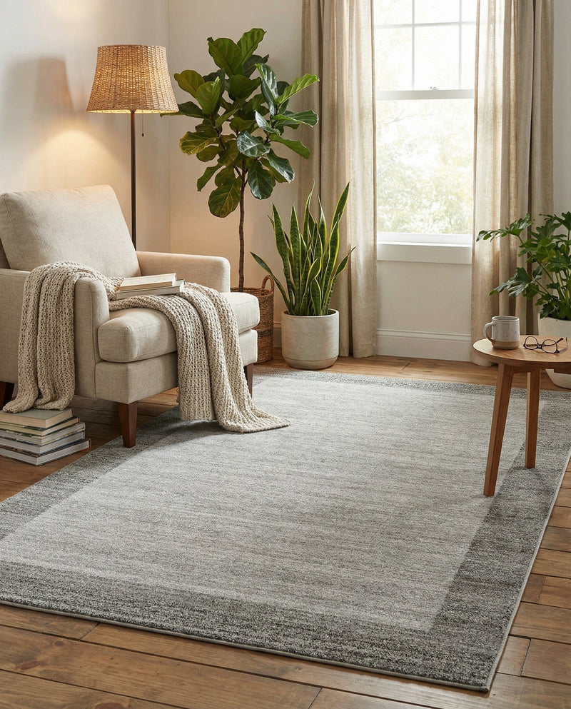 Studio Haven Collection Area Rug -  Conservatory (Light Gray) Rectangle Light Gray  lifestyle 7