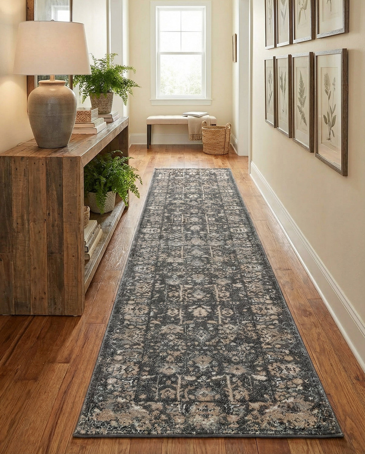 Cascade Range Collection Area Rug -  Shasta (Gray) Runner Gray  lifestyle 105