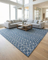 Savannah Pergola Collection Area Rug -  Pergola (Blue) Square Blue  lifestyle 58