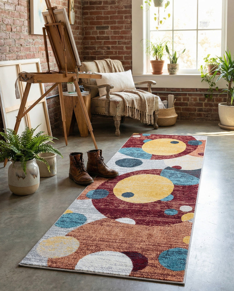 Aegean Elegance Washables Collection Area Rug -  Crete Runner Multi  lifestyle 78