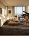 Nordic Loom Geometric Collection Area Rug - Oslo Rectangle Jet Black  lifestyle 67