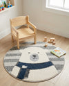 Wonder Tykes Collection Area Rug -  Dreamland Round Gray  lifestyle 48