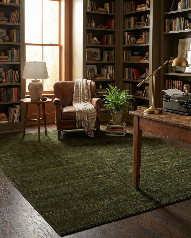 Bloomsbury Elegance Collection Area Rug -  Kensington (Green) Rectangle Green  lifestyle 30