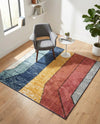 Marrakech Mosaic Collection Area Rug -  Agadir Square Multi  lifestyle 59