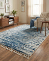 Tranquil Tides Shag Collection Area Rug - Marina Rectangle Blue  lifestyle 59