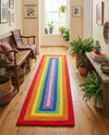 Sunset Isle Wool Braids Collection Area Rug - Paradise Runner Multi  lifestyle 48